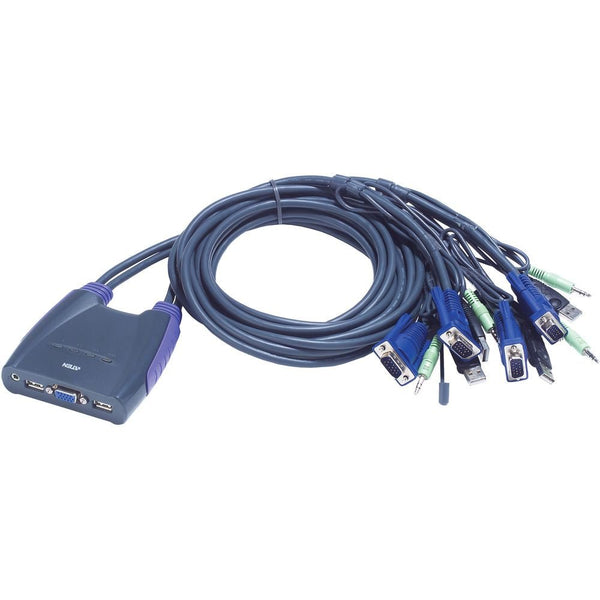 ATEN 4-Port USB VGA/Audio Cable KVM Switch (1.8m) - CS64UZ - KVM Cables - alnabaa.com - النبع