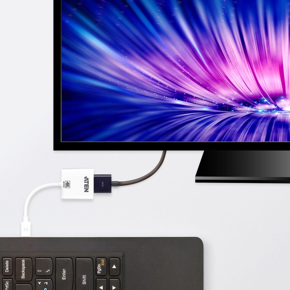 ATEN 4K Mini DisplayPort to HDMI Active Adapter - VC981 - Adapters - alnabaa.com - النبع