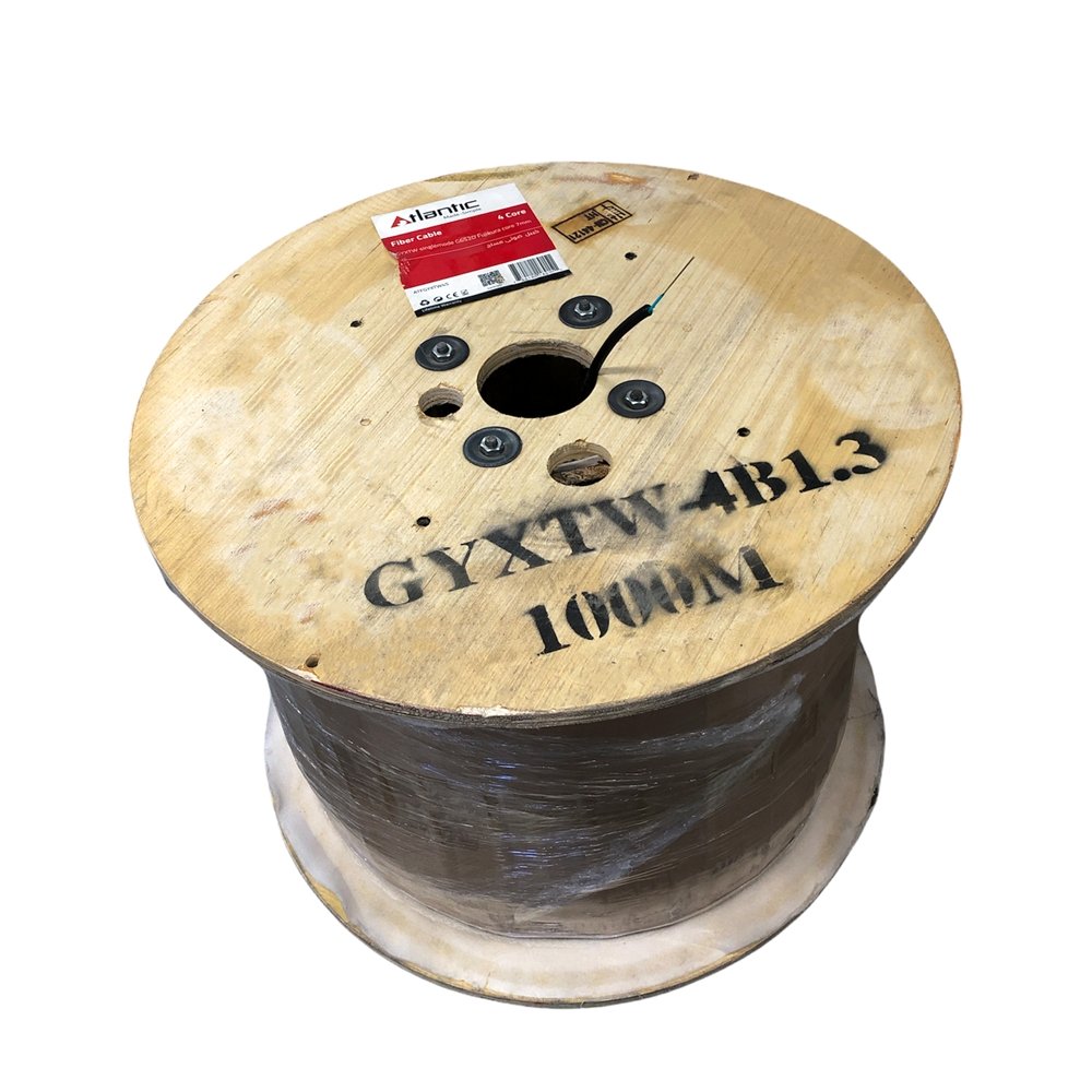 Atlantic 1KM FTTH Fiber Optic Cable - G657A2 - 4-Core - Single Mode - Fiber Optic Cable - alnabaa.com - النبع