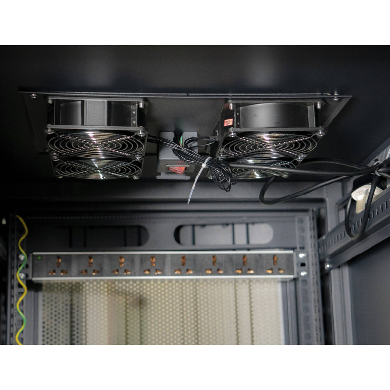 Atlantic 32U Server Rack Cabinet 60cm Extra Wide-100cm Deep Enclosure -Grill - AT6032GR-BK - Rack - Cabinet - alnabaa.com - النبع