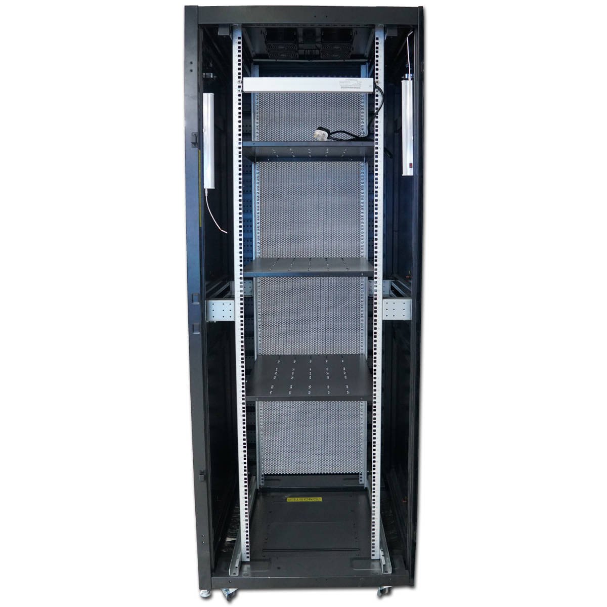 Atlantic 42U 1300kg Server Rack Cabinet - 80cm Extra Wide - 100cm Deep Enclosure -Grill - AT8042GR13-BK - Rack - Cabinet - alnabaa.com - النبع