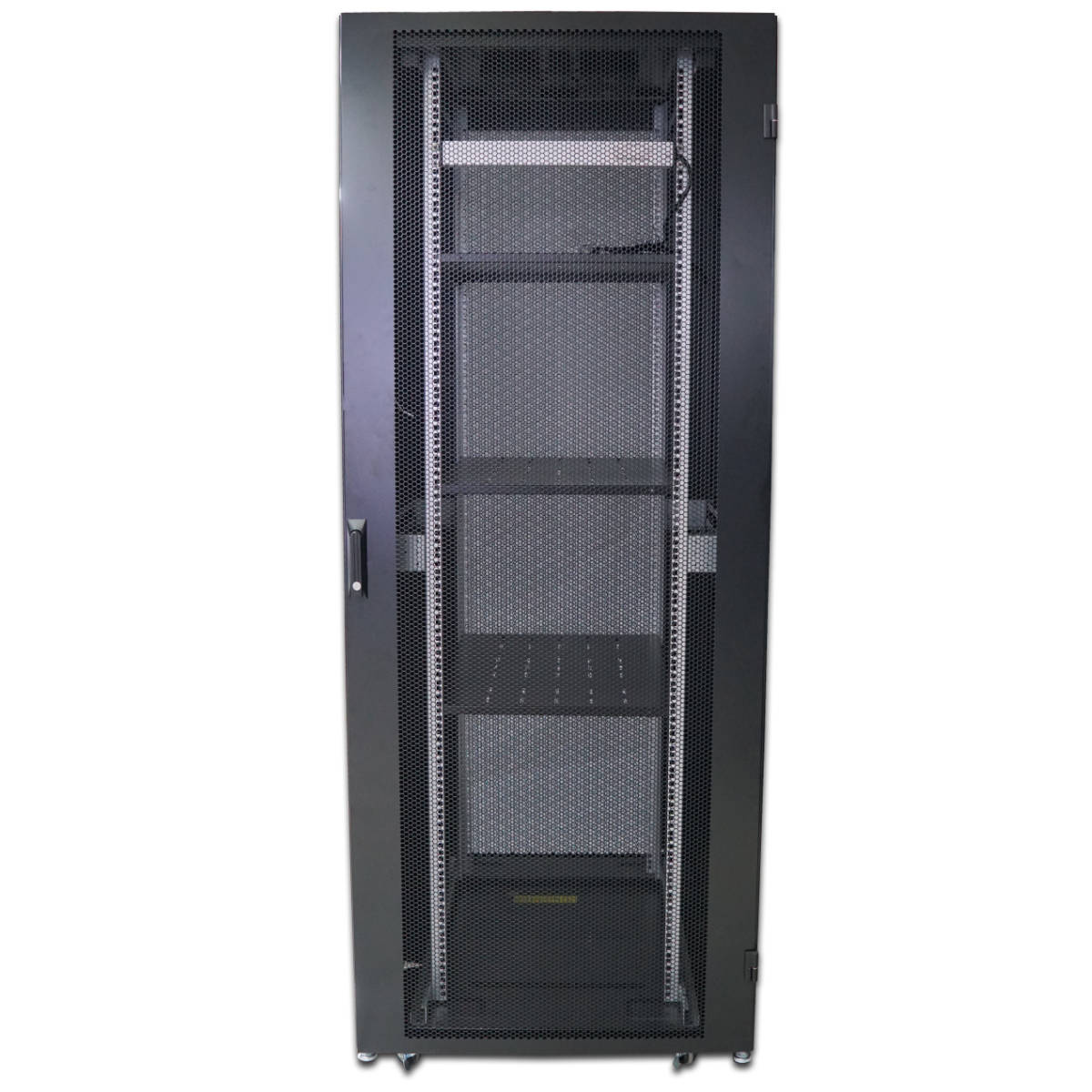 Atlantic 42U 1300kg Server Rack Cabinet - 80cm Extra Wide - 100cm Deep Enclosure -Grill - AT8042GR13-BK - Rack - Cabinet - alnabaa.com - النبع
