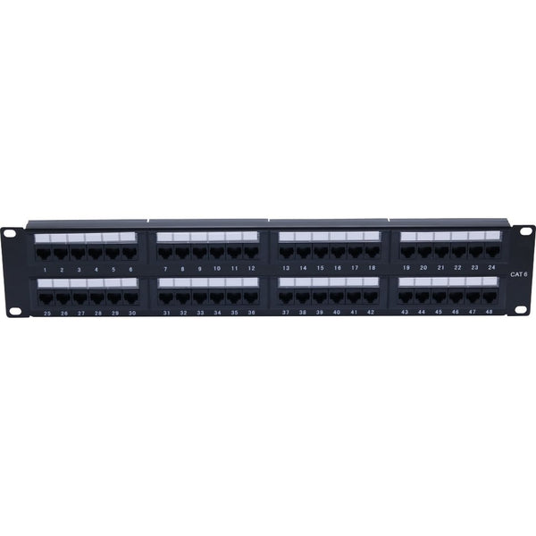 Atlantic 48-Port 2U Cat6 Unshielded Patch Panel - ATPP48U - Network Accessories - alnabaa.com - النبع