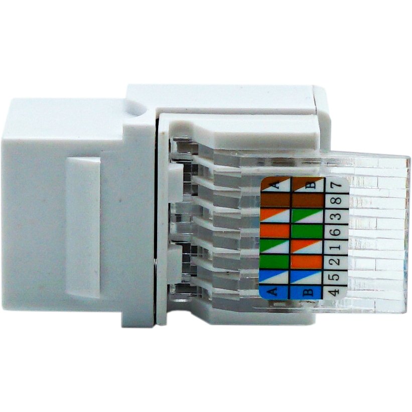 Atlantic 90° Cat6 UTP Keystone Jack - Toolless - ATKJ-6-TL-8014U - Keystone Jack - alnabaa.com - النبع