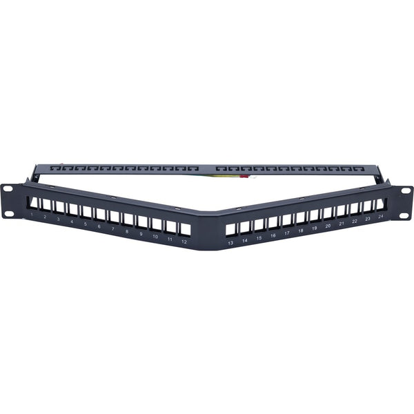 Atlantic Blank Patch Panel RJ-45 24 Port-V Shaped Cat6A - ATBP24P-C6A-V - Network Accessories - alnabaa.com - النبع