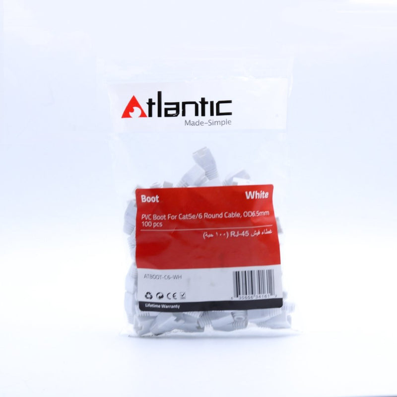 Atlantic Boot Cat6 (100-pieces) - ATBOOT-C6-WH - Network Accessories - alnabaa.com - النبع