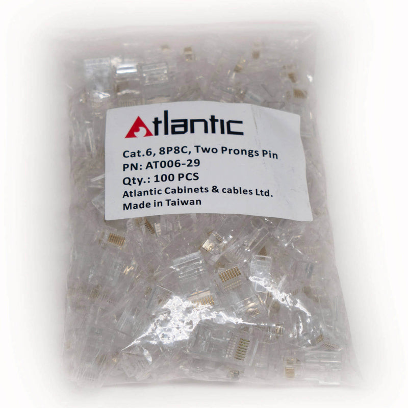 Atlantic Cat 6 UTP RJ45 Plug (100-Pieces) - AT006-29 - Network Accessories - alnabaa.com - النبع