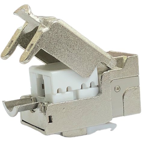 Atlantic Cat6A 90° RJ45 Shielded Keystone Jack - ATKJ-6ATLS-90 - Network Accessories - alnabaa.com - النبع