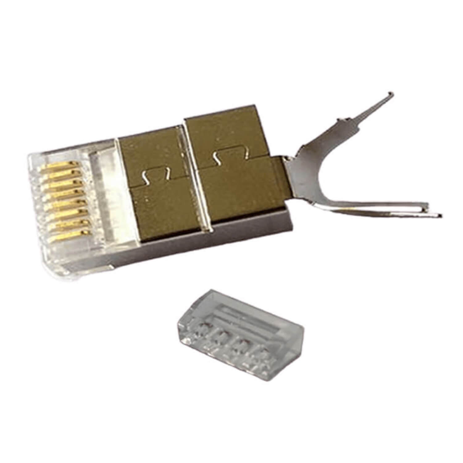 Atlantic Cat7 STP RJ45 Plug - 2 Layer - 1.4mm (50 Pieces) - ATPLUG-C7ST - Network Accessories - alnabaa.com - النبع