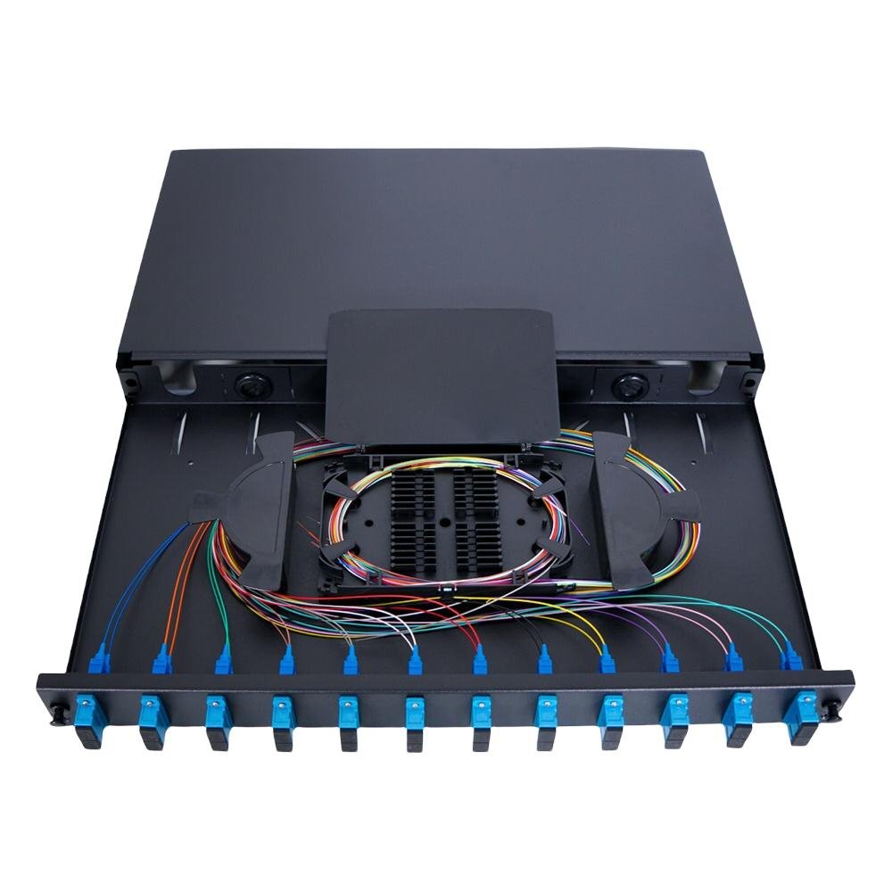 Atlantic Rackmount 24SC - 12Port Patch Panel - ATFODF12SC-SM - Fiber Patch Panel - alnabaa.com - النبع
