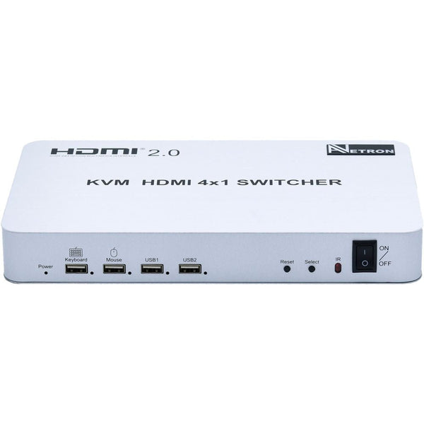 Avetron KVM HDMI V2.0 Switch 4x1 (AV-HDUSB4X1-S) - AV-HDUSB4X1-S - Switches - alnabaa.com - النبع