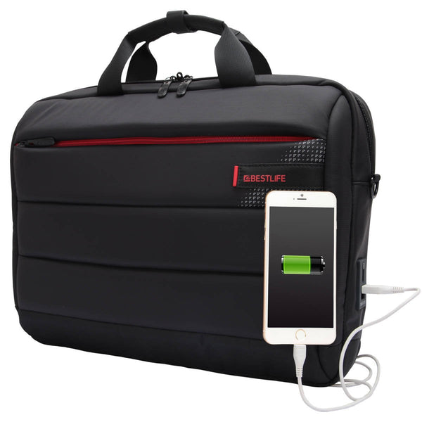 Bestlife 15.6" Laptop Messenger Bag - Black - BBC-3335BK-15.6" - Laptop Cases & Bags - alnabaa.com - النبع