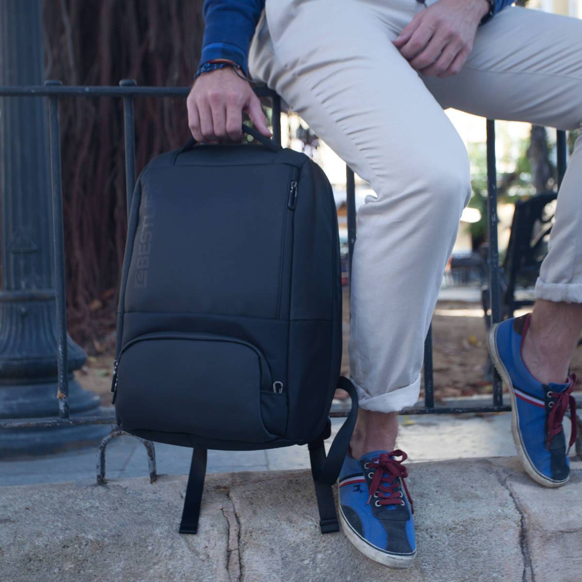 BESTLIFE Neoton Travelsafe Backpack – 15.6″ Laptop, USB Charging, 180° – AL-NABAA BESTLIFE Neoton Travelsafe Backpack – 15.6″ Laptop, USB Charging, 180° – AL-NABAA