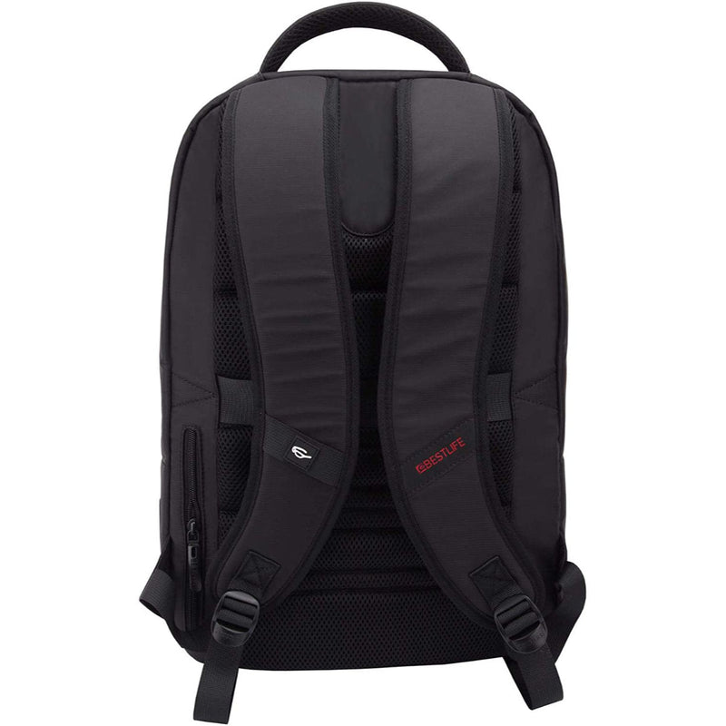 Bestlife 15.6" Notebook Backpack with Type-C Connector - Black/Red - BB-3335R1-BK-15.6" - Laptop Cases & Bags - alnabaa.com - النبع