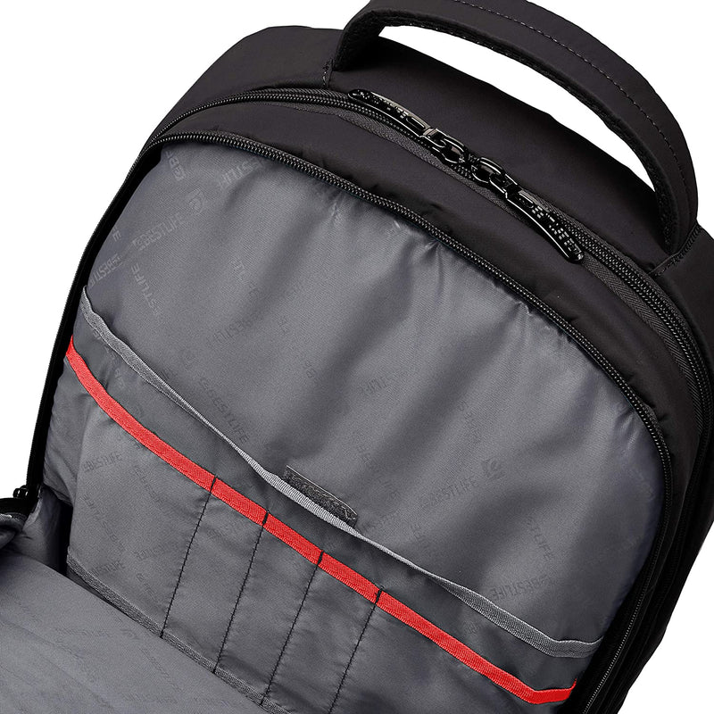 Bestlife 15.6" Notebook Backpack with Type-C Connector - Black/Red - BB-3335R1-BK-15.6" - Laptop Cases & Bags - alnabaa.com - النبع
