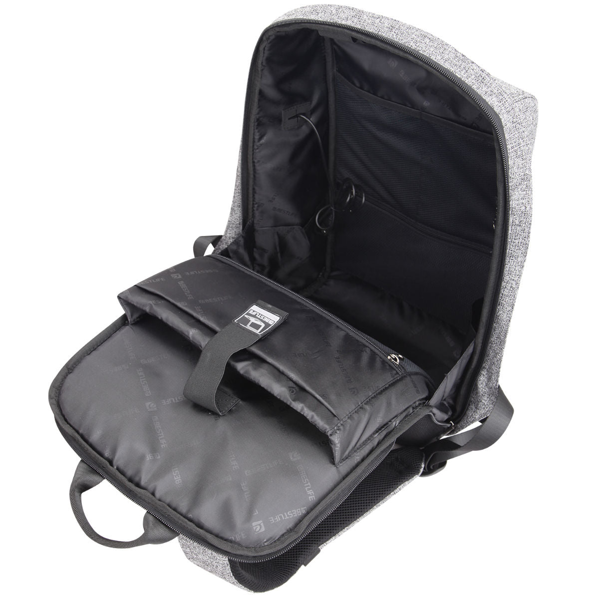 Bestlife 15.6" TravelSafe Anti-theft Laptop Backpack BB-3456 - BB-3456GR-15.6" - Laptop Cases & Bags - alnabaa.com - النبع