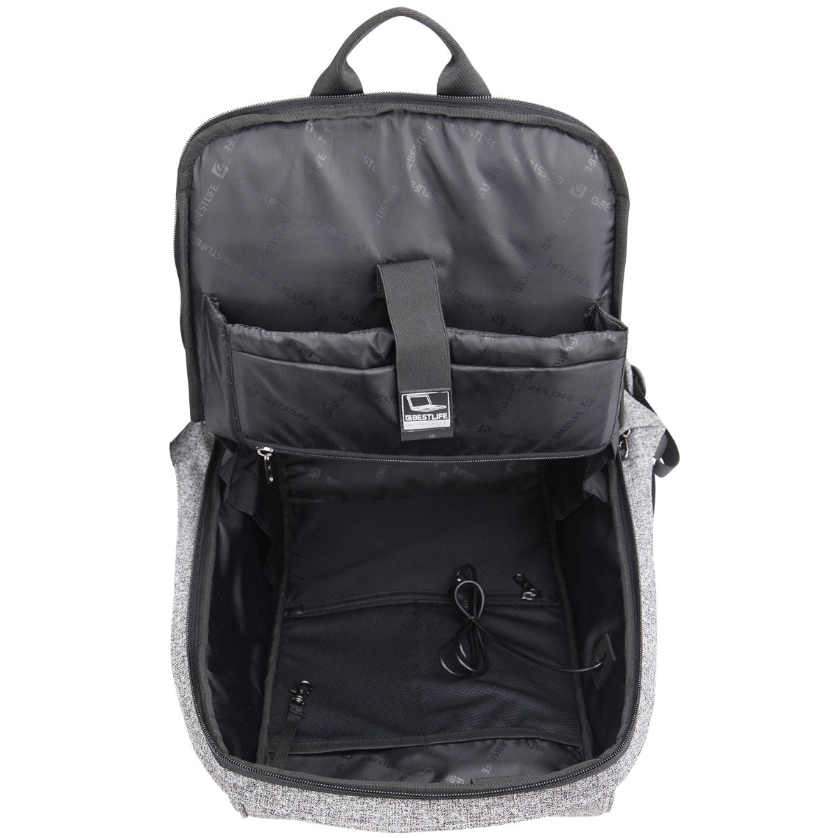 Bestlife 15.6" TravelSafe Anti-theft Laptop Backpack BB-3456 - BB-3456GR-15.6" - Laptop Cases & Bags - alnabaa.com - النبع