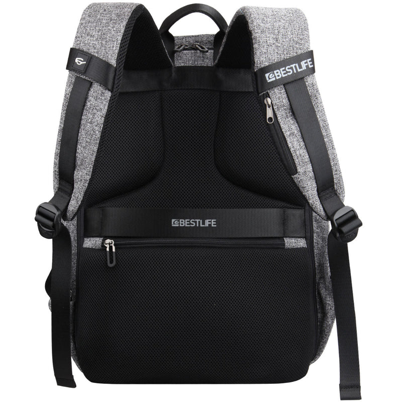 Bestlife 15.6" TravelSafe Anti-theft Laptop Backpack BB-3456 - BB-3456GR-15.6" - Laptop Cases & Bags - alnabaa.com - النبع