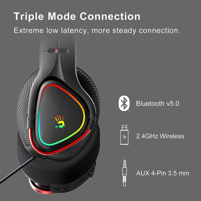 Bloody MR710 Wireless RGB Gaming Headset for Xbox, PS4/5 - MR710 Black - Headphones - alnabaa.com - النبع