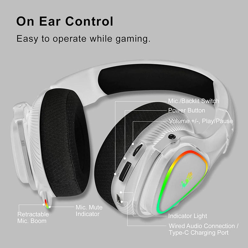 Bloody MR710 Wireless RGB Gaming Headset for Xbox, PS4/5 - MR710 Grey - Headphones - alnabaa.com - النبع