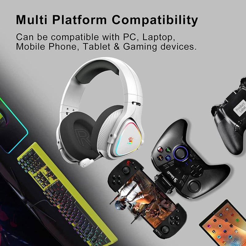 Bloody MR710 Wireless RGB Gaming Headset for Xbox, PS4/5 - MR710 Grey - Headphones - alnabaa.com - النبع