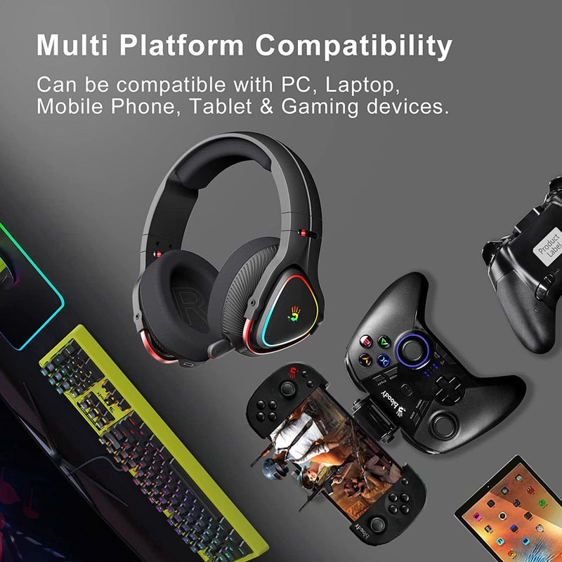 Bloody MR710 Wireless RGB Gaming Headset for Xbox, PS4/5 - MR710 Black - Headphones - alnabaa.com - النبع