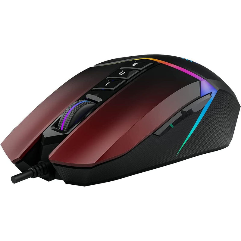 Bloody W60 Max RGB Optical Gaming Mouse - 10000 CPI - W60Max-Red - Mice - alnabaa.com - النبع