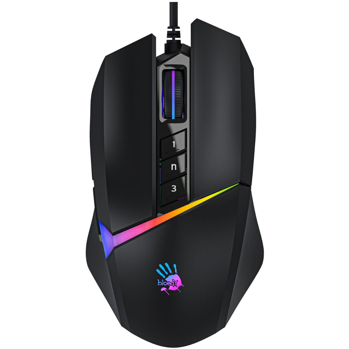 Bloody W60 Max RGB Optical Gaming Mouse - 10000 CPI - W60Max-Black - Mice - alnabaa.com - النبع