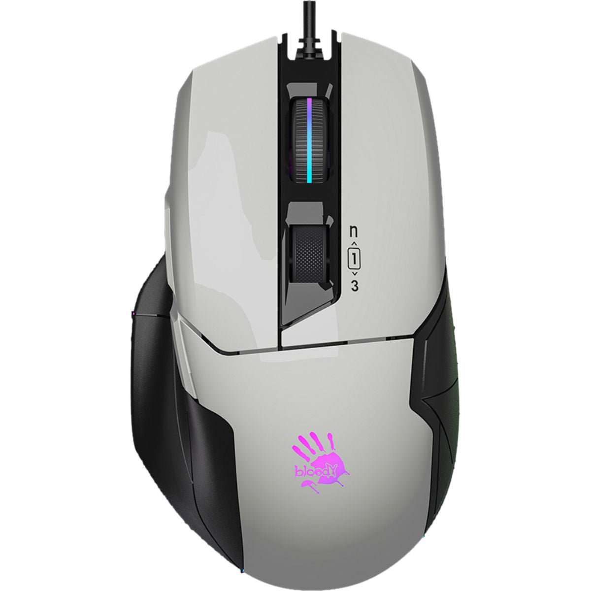 Bloody W70 Max RGB Gaming Mouse - 10000 CPI - W70Max White - Mice - alnabaa.com - النبع