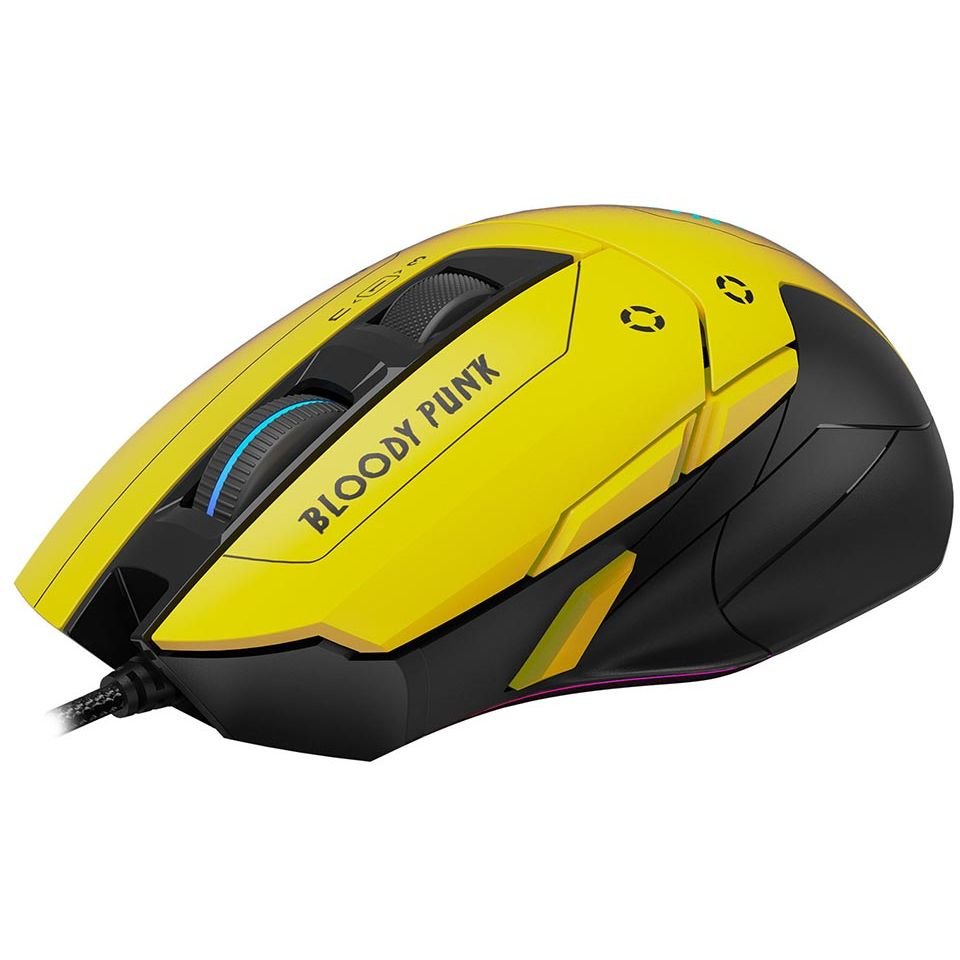 Bloody W70 Max RGB Gaming Mouse - 10000 CPI - W70Max-Yellow - Mice - alnabaa.com - النبع