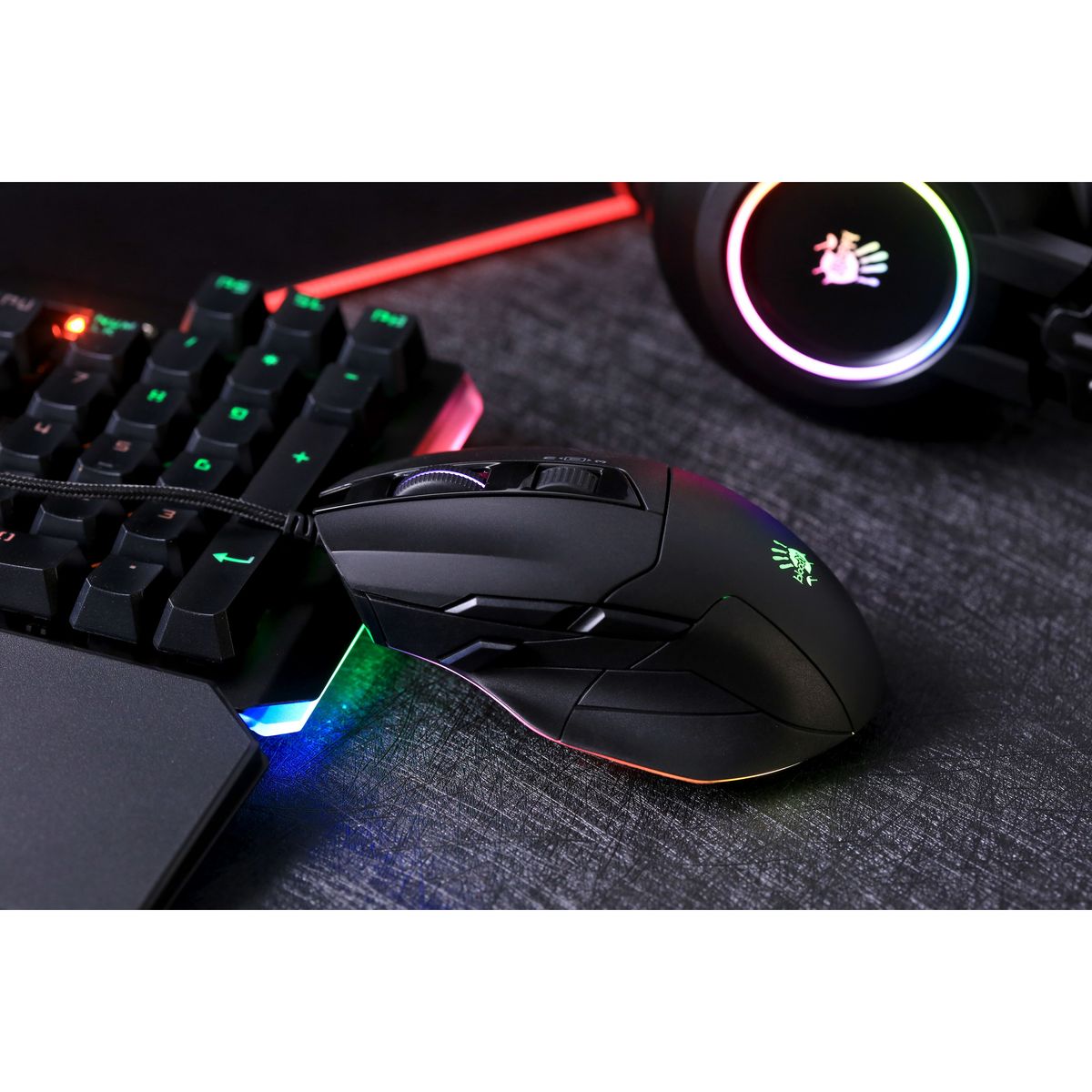 Bloody W70 Max RGB Gaming Mouse - 10000 CPI - W70Max Black - Mice - alnabaa.com - النبع