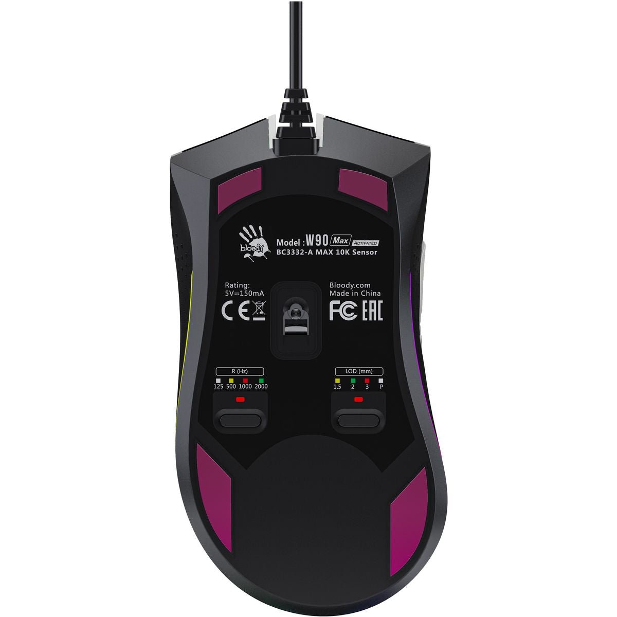 Bloody W90 Max RGB Optical Gaming Mouse Advanced Precision - 10000 CPI - W90 MAX - Mice - alnabaa.com - النبع
