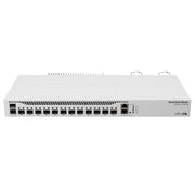 MikroTik Cloud Core Router | 12x 10G SFP+ | 2x 25G SFP28 | 1x جيجابت | معالج رباعي النواة | 4 جيجابايت رام | مزود طاقة مزدوج AC | RouterOS L6