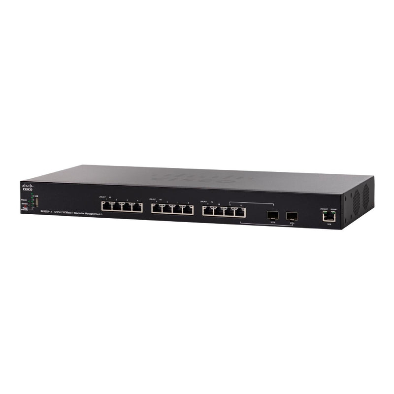 Cisco SX350X-12 12-Port 10GBase-T Stackable Managed Switch - SX350X-12 - Switches - alnabaa.com - النبع