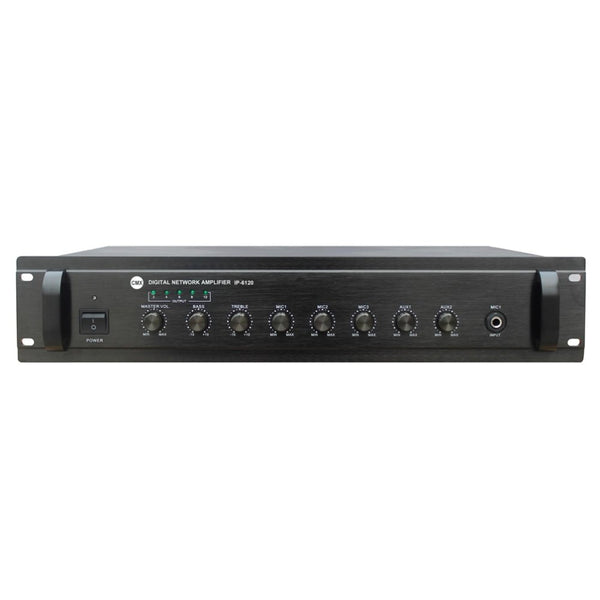 CMX 19" IP Amplifier, 120W,100V & 4-16 Ohm, with streaming and decoder, with 3 mic inputs and 2 line inputs - IP-6120 - IP Network Audio System - alnabaa.com - النبع