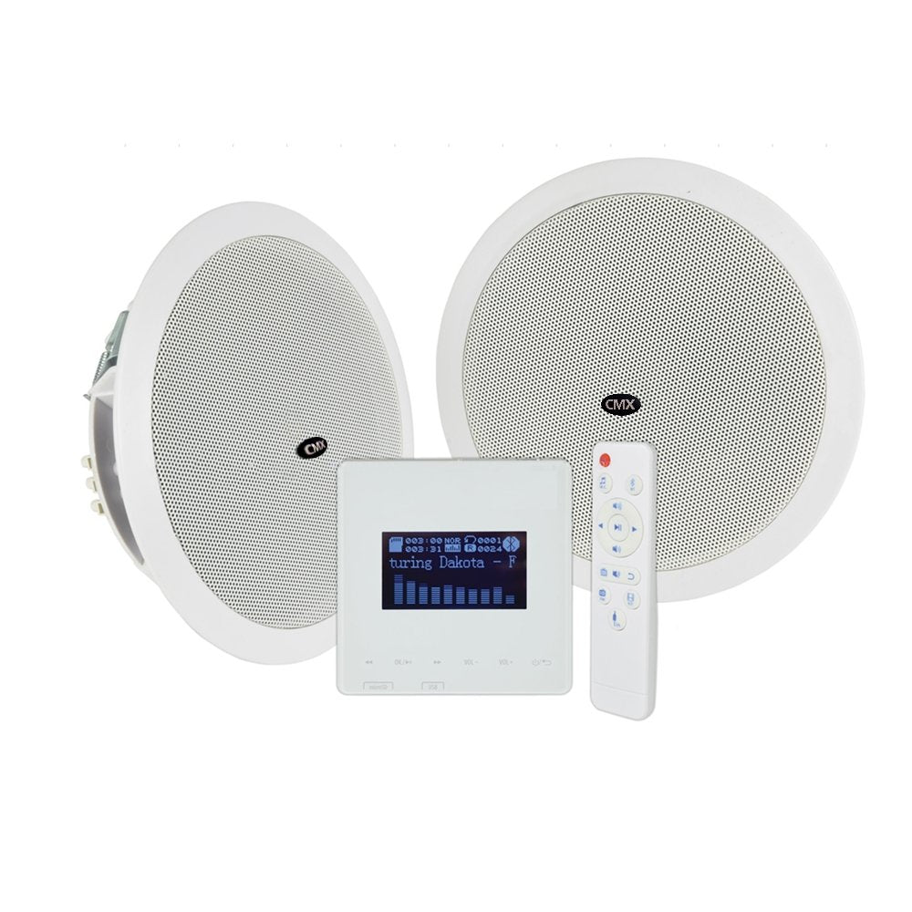 CMX In-Wall Amplifier with Pair Speaker Set, 15W+15W, USB/FM/Bluetooth/Remote Control - A5D - Speakers - alnabaa.com - النبع