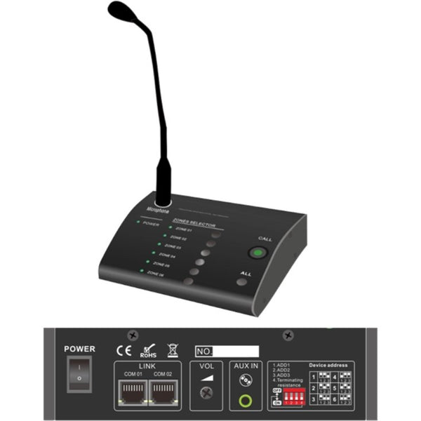 CMX PA-6000RM 6 Zone Remote Microphone - PA-6000RM - Public address Amplifier - alnabaa.com - النبع