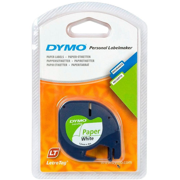 DYMO Letratag Paper Tape 12 mm x 4 m - 10697 - Label-Manager - alnabaa.com - النبع