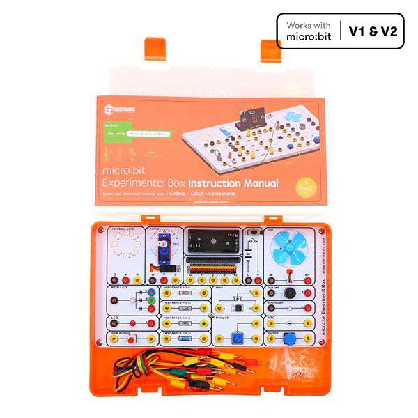 ELECFREAKS Experiment Box Kit - 14 Components on Board to Learn how to use micro:bit to Control Circuit - EF08200 - STEAM - alnabaa.com - النبع