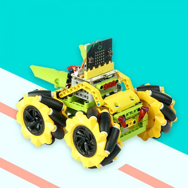 ELECFREAKS Wonder Rugged Car Kit - Lego Compatible Mecanum Wheel DIY Car - EF08212 - STEAM - alnabaa.com - النبع