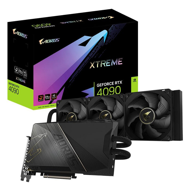 GIGABYTE AORUS GeForce RTX 4090 XTREME WATERFORCE 24G (rev. 1.0) Graphics Card - GV-N4090AORUSX W-24GD 1.0 - Graphic Cards - alnabaa.com - النبع