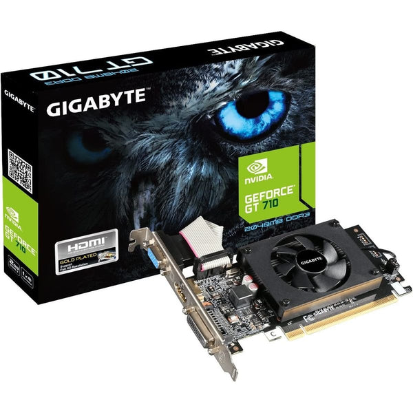 GIGABYTE GeForce GT 710 2048MB DDR3 Graphics Card - GV-N710D3-2GL 2.0 PCI-E - Graphic Cards - alnabaa.com - النبع