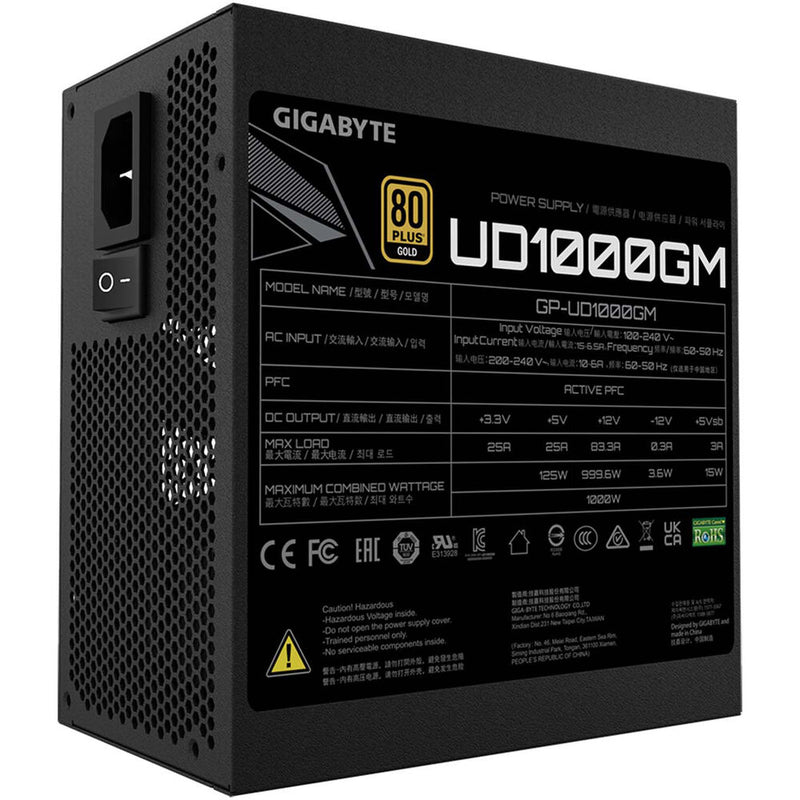 Gigabyte UD1000GM 1000W 80 PLUS Gold Modular ATX Power Supply - GP-UD1000GM - Power Supply Units - alnabaa.com - النبع