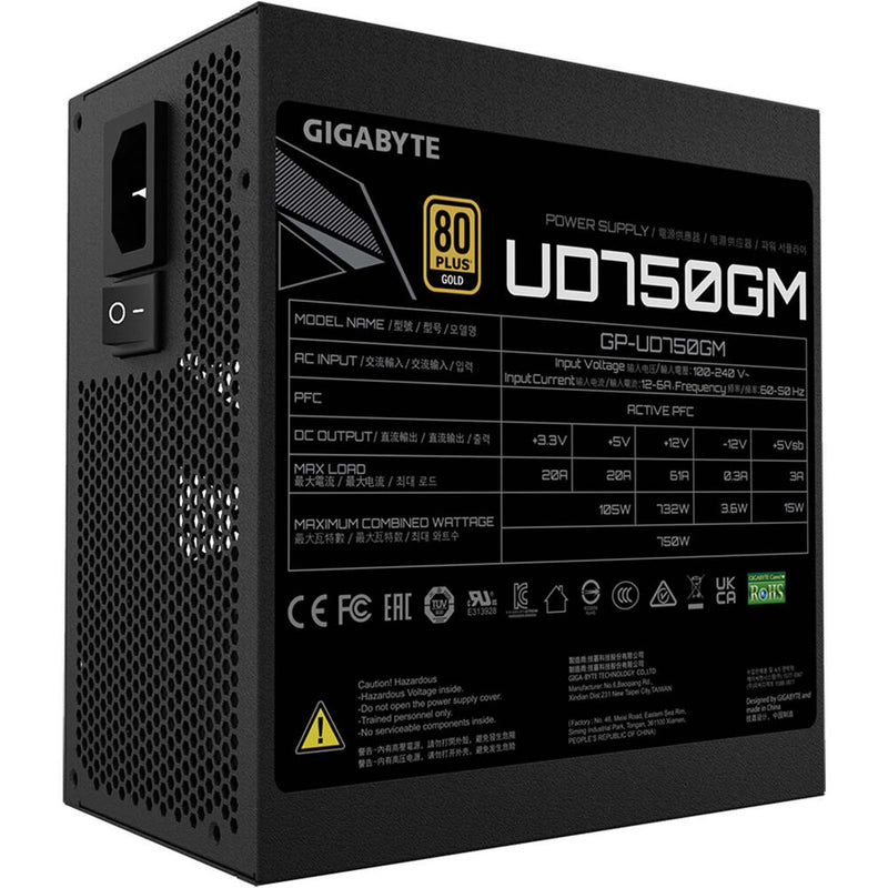 Gigabyte UD750GM 750W 80 PLUS Gold Modular ATX Power Supply - GP-UD750GM - Power Supply Units - alnabaa.com - النبع