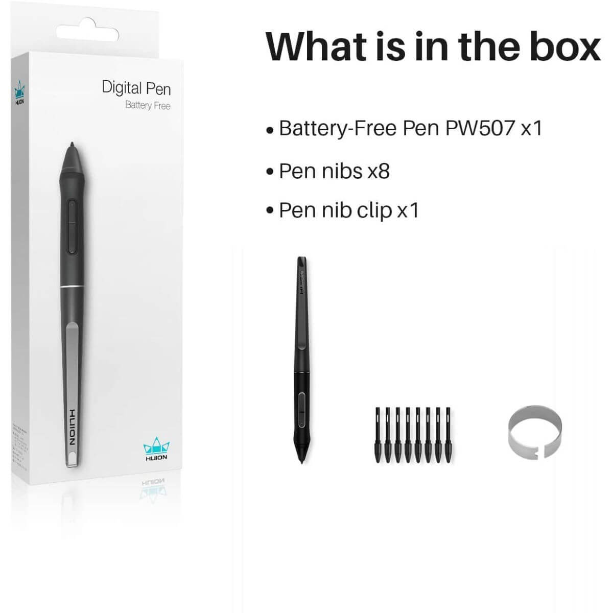 Huion Battery-Free Pen PW507 for Kamvas Pro 12/13/16/20, Kamvas 16/20 & GT-191 V2 - PW507 - Stylus - alnabaa.com - النبع