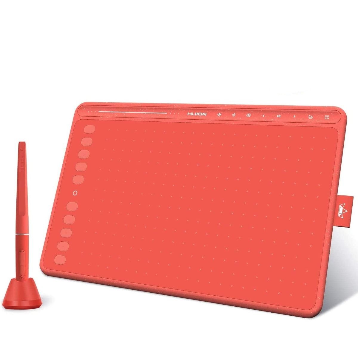 Huion HS611 Drawing Pen Tablet for PC, Mac, & Android - 11 Programmable Keys - HS611RED - Graphic Tablets - alnabaa.com - النبع