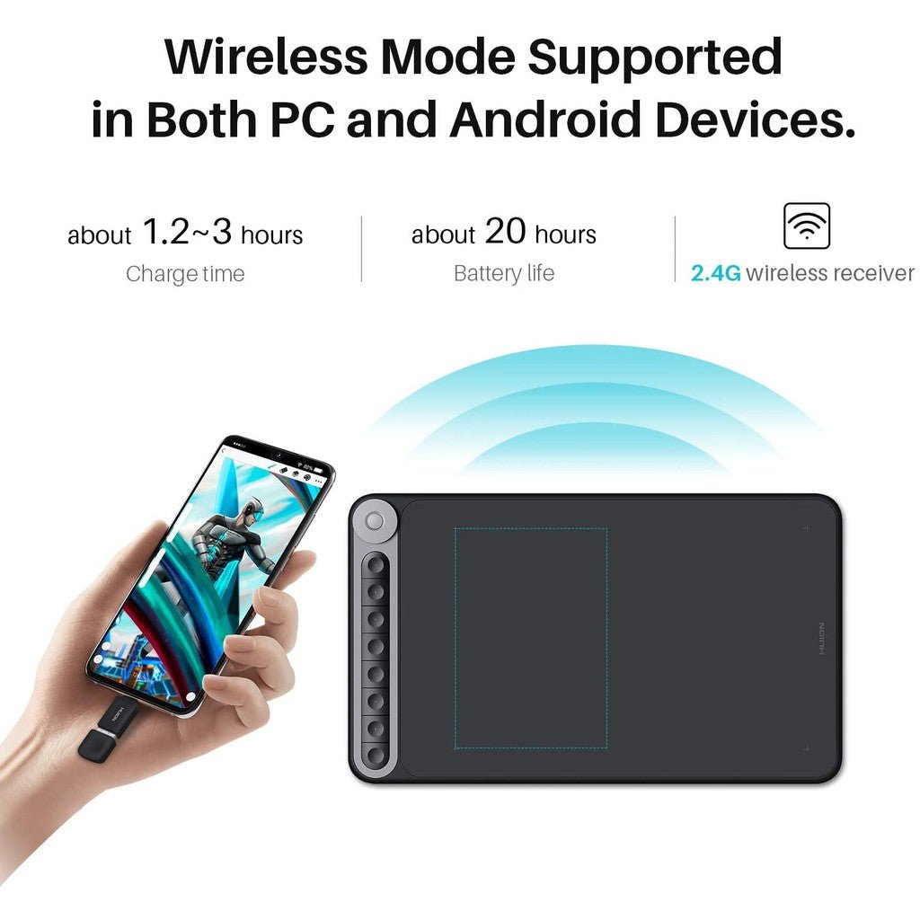 Huion Inspiroy Dial Q620M Graphic Pen Tablet - 8 programmable Keys - Q620M - Graphic Tablets - alnabaa.com - النبع