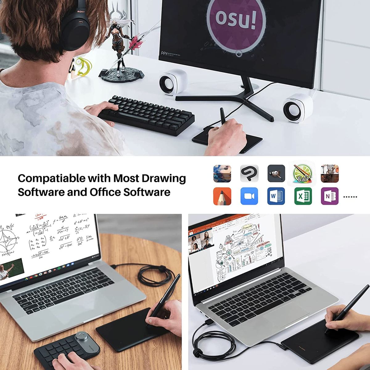 Huion Inspiroy H420X Graphic Drawing Tablet (106 x 66mm) - H420X - Graphic Tablets - alnabaa.com - النبع