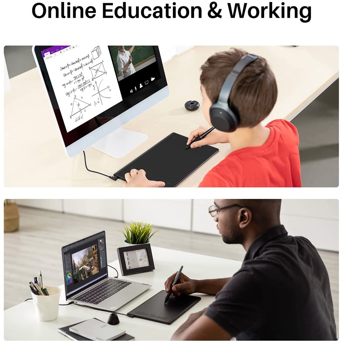 Huion Inspiroy H580X Graphic Drawing Tablet - 8 Programable Keys (203.2 x 127mm) - H580X - Graphic Tablets - alnabaa.com - النبع