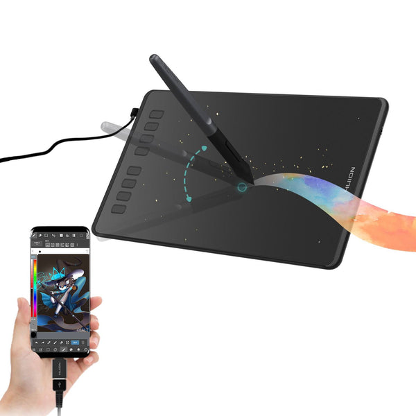 Huion Inspiroy H950P Graphic Pen Tablet fo Mac, PC, & Android - 8 Programmable Keys - H950P - Graphic Tablets - alnabaa.com - النبع